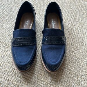 Next Navy Loafers with Glossy Trim